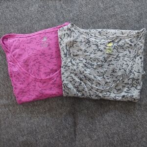 Joe Fresh Pink and Gray Camouflage T-Shirts‎